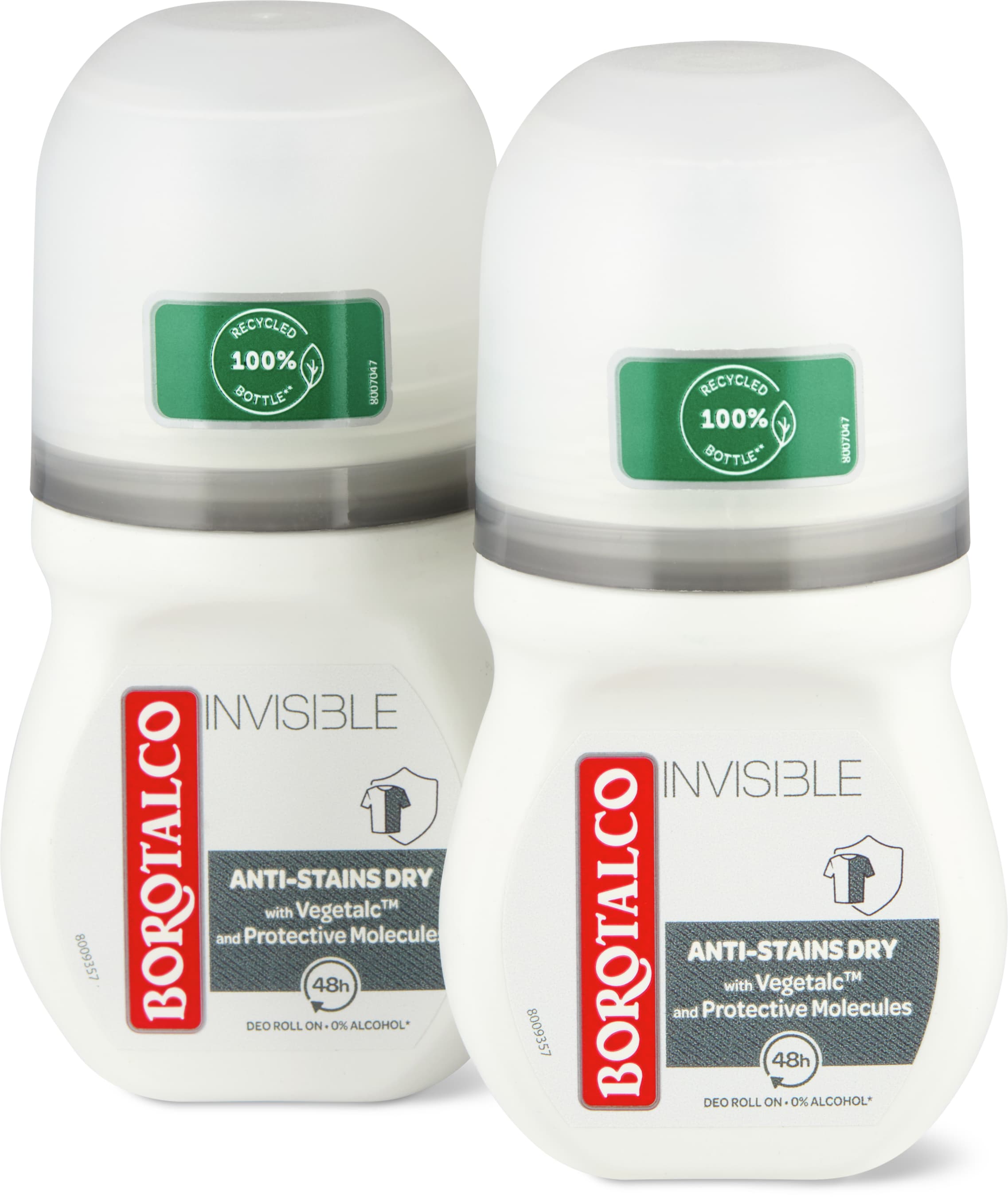 Borotalco Déodorant roll-on Invisible 2x50ml